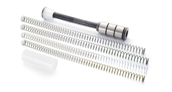 Image of DEMO, JP Enterprises Gen 2 Silent Captured Buffer Spring System, AR-15, Standard Version, Black, w/5 Weighted Springs, Silent Captured Spring, Spacer, JPSCS2-15K