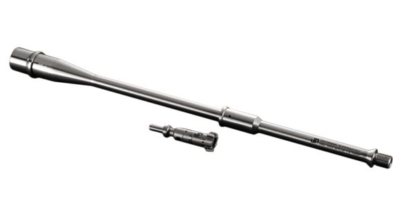 Image of JP Enterprises Supermatch Barrel With Headspaced Jp Enhanced Bolt, 16in, Ultra-Light Contour, Silver, JPSM223-16UL8M