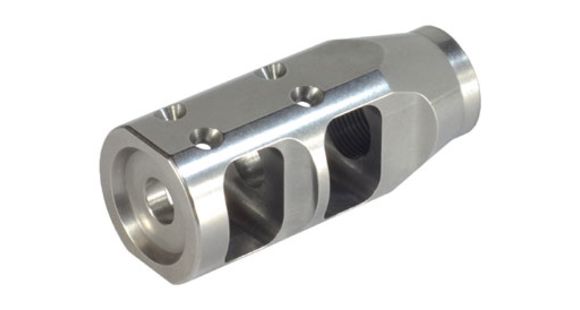 Image of JP Enterprises Tactical Compensator 1.2x2.75in, Stainless Steel, 1/2x28 TPI, .875 Diameter JPTRE-5.12S.875