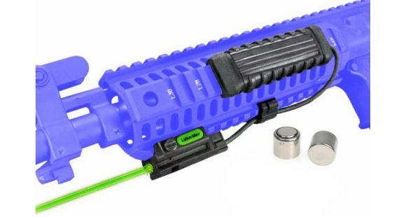 Image of LaserMax Uni-Max Green Laser Rifle Value Pack w/ Activation Switch, Black w/ LaserMax Lithium 1/3N Batteries - 2 pack