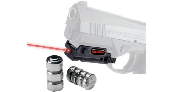 Image of Lasermax Uni-Max Lasersight Red Laser, Rail Mounted - Pistols - LMS-UNI-ES w/ Lasermax Silver Oxide Batteries, 2 PK