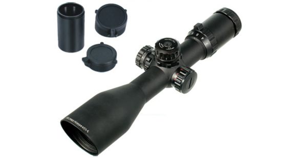 Image of Leapers Accushot 3-12x44 Compact Range Estimating Mil-Dot Reticle Illuminated Rifle Scope, Black