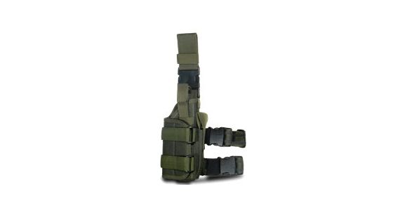 Image of Leapers Adjustable Law Enforcement Tactical Leg Holster, Foliage Green, PVC-H188G