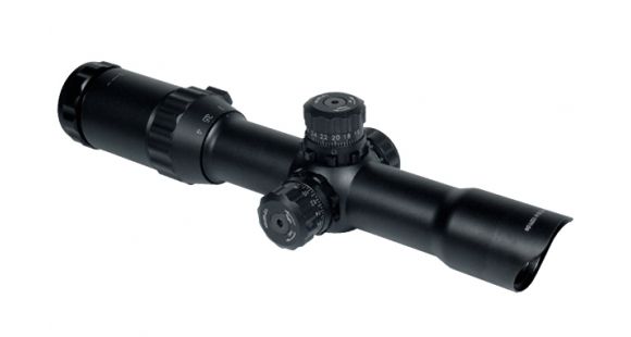 Image of Leapers 1-4X24 30mm Long Eye Relief Rifle Scope w/ Glass Circle Dot RGB Reticle 1424CDQ