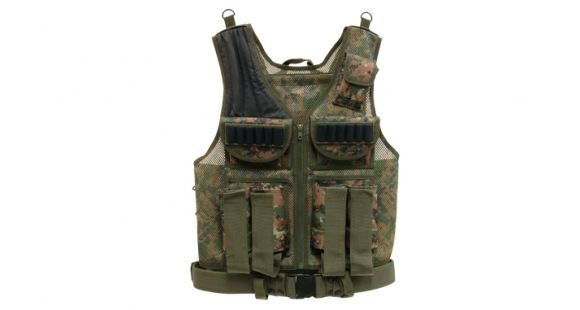 Image of Leapers UTG Sport Deluxe Multifunctional Tactical Paintball Vest, Woodland Digital - PVC-V847ET