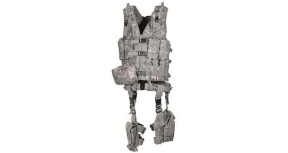 Image of Leapers UTG Modular 10 Piece Complete Web Vest &amp; Holster Kit - Army Digital PVC-V747KTR