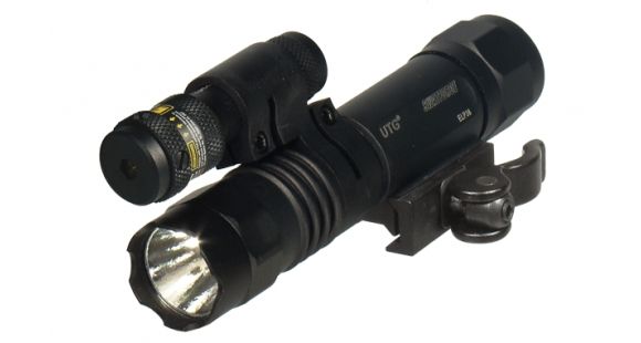 Image of Leapers UTG Tactical LED Flashlight &amp; Red Laser Sight w/ Integral QD Mount LT-ELP38Q