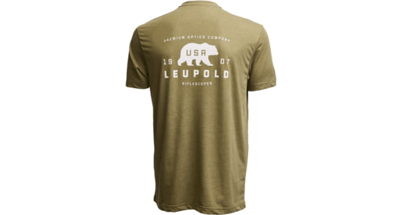 Image of Leupold Bear Badge Graphic T-Shirt, Extra Large, Light Olive, 186488