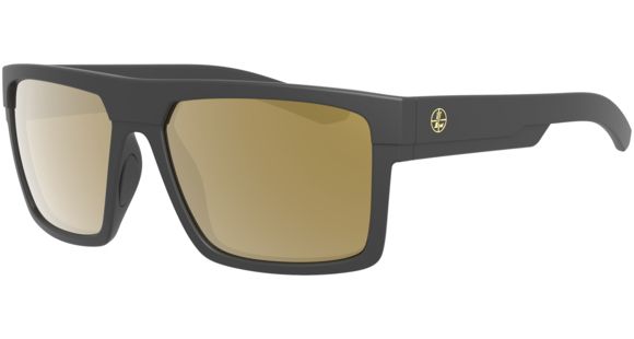Image of Leupold Becnara Sunglasses, Matte Black Frame, Square Bronze Mirror Lens, Polarized, Regular-Wide, 179103