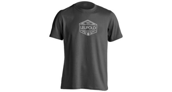 Image of Leupold CORE Badge Premium Short Sleeve Shirt - Men's, Cotton/Poly Blend, Charcoal, Extra Large, 175168