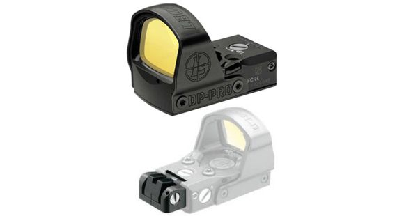 Image of Leupold DeltaPoint Pro Red Dot Sight, 2.5 MOA Red Dot Reticle, DeltaPoint Pro Rear Iron Sight, Black, 119688-KIT3
