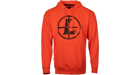 Image of Leupold Distressed Reticle Performance Hoodies - Men's, Blaze Orange, Medium, 184044