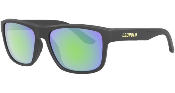 Image of Leupold Katmai Sunglasses, Matte Black Frame, Square Emerald Mirror Lens, Polarized, Narrow-Regular, 179099
