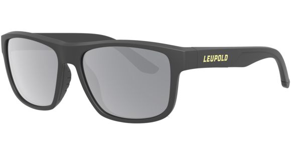 Image of Leupold Katmai Sunglasses, Matte Black Frame, Square Shadow Gray Flash Lens, Polarized, Narrow-Regular, 179097