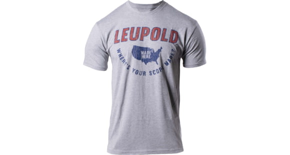 Image of Leupold Made Here Tee - Mens, Dark Heather, Medium, 180432