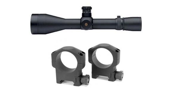 Image of Leupold Mark 4 4.5-14x50 LR/T M1 30mm Tube Rifle Scope, Matte Black, TMR Reticle w/Mark 4 Rifle Scope Rings, 30mm Diameter, High, Matte Black, Aluminum 60005-KIT1