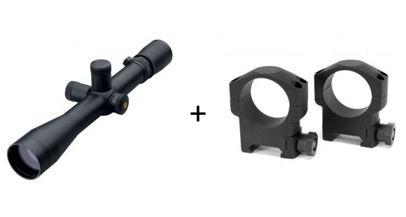 Image of Leupold 56130 Mark 4 LR/T 4.5-14x40mm Rifle Scope - Mil Dot Reticle, w/ Leupold Mark 4 30mm Aluminum Rings - Medium 57398