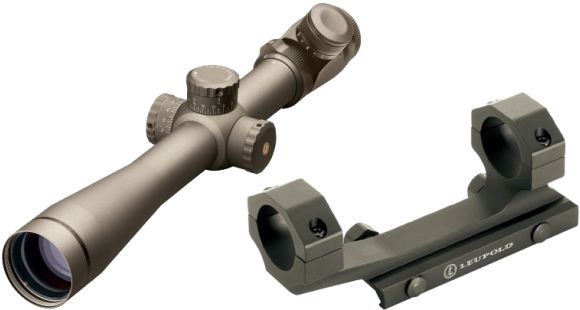 Image of Leupold Mark 4 LR/T 3.5-10x40mm 30mm M2 Dark Earth Rifle Scope Illum. TMR Reticle, w/ Leupold Mark 2 IMS Integral Mounting System Matte, 30mm Ring