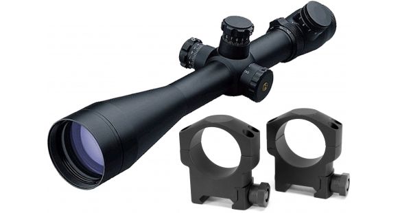 Image of Leupold Mark 4 LR/T 8.5-25x50mm 30mm Rifle Scope M5 113092 w/ Mark 4 Rifle Scope 30mm High Aluminum Matte Black Rings