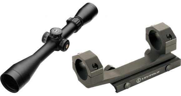 Image of Leupold Mark AR MOD 1 3-9x40mm P5 Dial Rifle Scope, Matte Black, Duplex Reticle 115389, w/ Leupold Mark 2 IMS Integral Mounting System Matte, 1 in. Ring