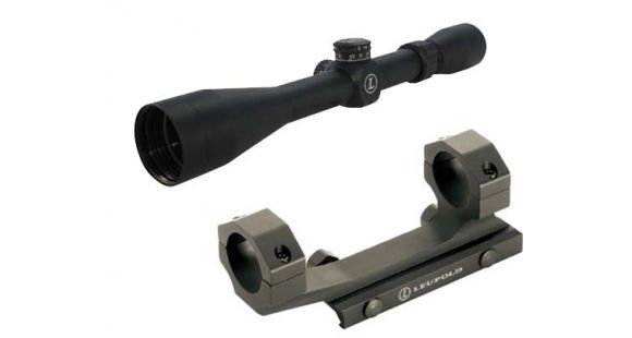 Image of Leupold Mark AR MOD 1 3-9x40mm P5 Dial Rifle Scope, Matte Black, Mil Dot Reticle 115390, w/ Leupold Mark 2 IMS Integral Mounting System Matte, 1 in. Ring