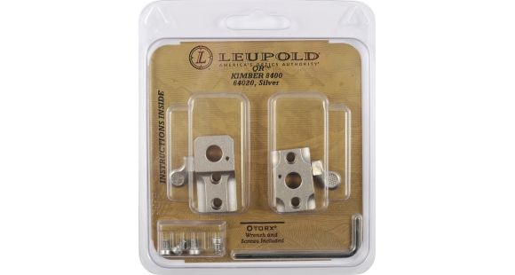 Image of Leupold Quick Release Base, 2 Piece, Kimber 8400, Silver