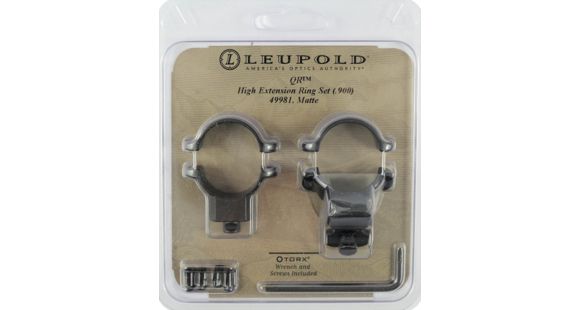 Image of Leupold Quick Release Rifle Scope Rings, 1in Diameter, Extension, High, Matte Black