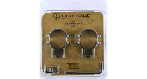 Image of Leupold Quick Release Rifle Scope Rings, 1in Diameter, High, Gloss Black