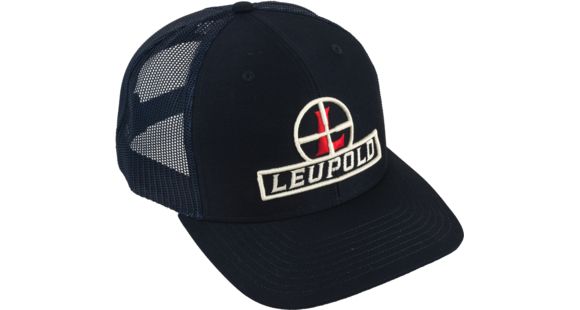 Image of Leupold Reticle Trucker Flat Bill Hat - Mens, Navy, OS, 175508