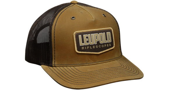 Image of Leupold Reticle Trucker Hat - Men's, Whiskey/Brown, 185039