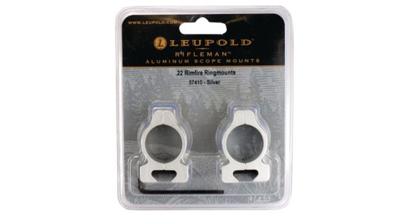 Image of Leupold Rifleman Rifle Scope Rings, Ringmount, .22 Rimfire, 3/8-in, Silver, 57410