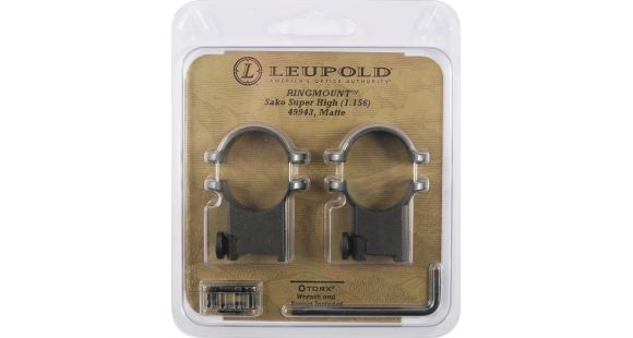 Image of Leupold Sako Ring Mounts, 1in, Super High, Matte Black - 49943