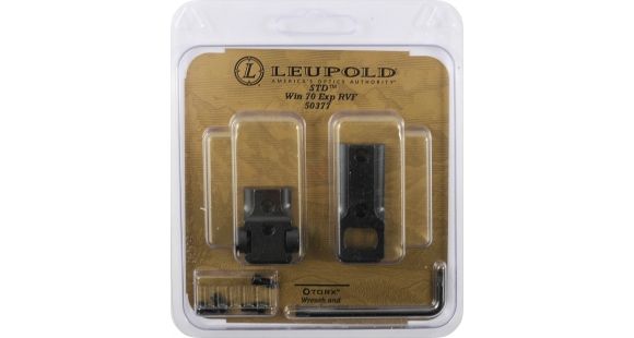 Image of Leupold Standard 2-Piece Rifle Scope Mount Base, Winchester 70 Exp Both Rev, Gloss Black, 50377