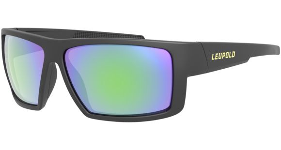 Image of Leupold Switchback Sunglasses, Matte Black Frame, Square Emerald Mirror Lens, Polarized, Regular-Wide, 179093