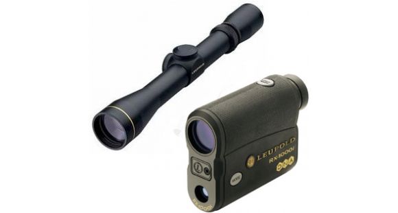Image of Leupold VX-2 Rimfire 3-9x33mm Rifle Scope EFR CDS, Matte, Fine Duplex w/ Leupold TBR Compact Digital Laser Rangefinder w/ DNA Black