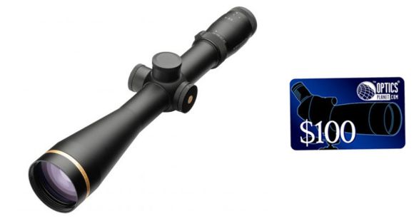 Image of Leupold VX-3 3.5-10x40 mm Rifle Scope - Matte,Wind-Plex Reticle, CDS Custom Dial System 120600, FREE 100 OpticsPlanet E-Gift Certificate
