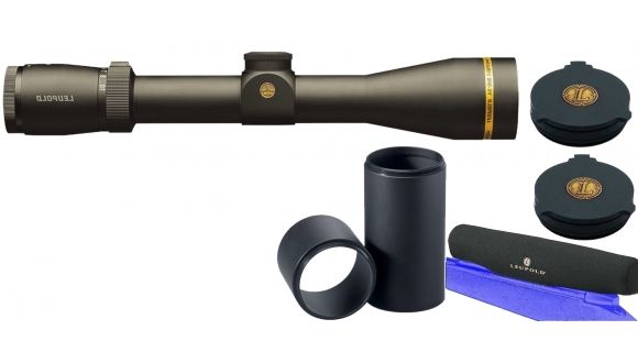 Image of Leupold VX-5HD 2-10x42mm CDS-ZL2 Matte FireDot Duplex 171389 w/ Objective and Eyepiece Cover &amp; 3in Sunshade &amp; Scope Cover