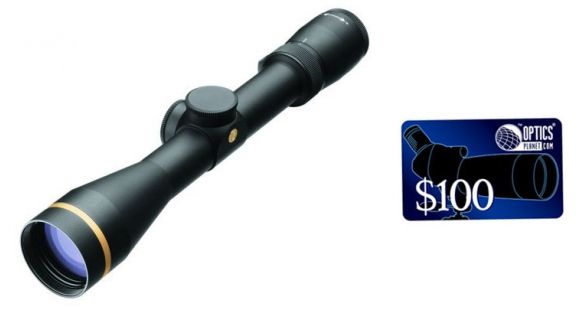 Image of Leupold VX-6 2-12x42 Rifle Scope, CDS, MOA+Metric, Matte Black, FireDot 4 Illuminated 115199, FREE 100 OpticsPlanet E-Gift Certificate