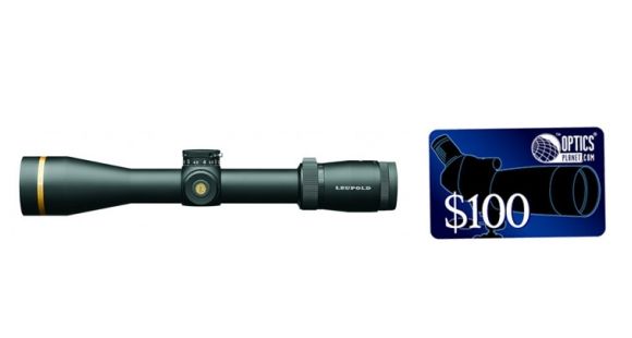 Image of Leupold VX-6 2-12x42mm 30mm Rifle Scope,CDS-ZL,Matte,FireDot Wind-Plex Reticle 120595, FREE 100 OpticsPlanet E-Gift Certificate