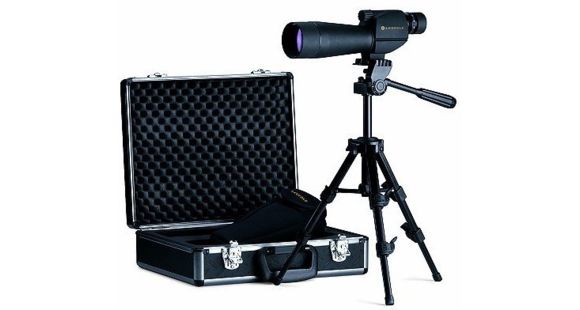 Image of Leupold Wind River Green Ring Sequoia 15-45x60mm Angled Spotting Scope with 45 deg Eyepiece 54534, Kit Leupold Wind River Sequoia 15-45x60mm Angled Spotting Scope + Case &amp; Tripod