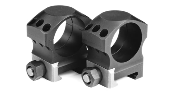 Image of NightForce ULTRALITE 30mm Titanium/Alloy Ring Set, Intermediate, 1.265, 6 Screw, Black, Full-Size, A267