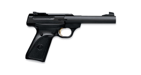 Image of Browning Buck-Mark-Camper Pistol, .22 Long Rifle, 5.5 in barrel, matte blue aluminum frame, molded composite grip, blowback operated semi-auto, single-action, fixed blade front, adj. target rear, 10 round magazine, BBM-CAMPER-FRRMPG