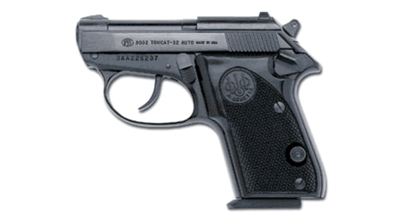 Image of Beretta 3032-Tomcat Pistol, .32 ACP, 2.4 in barrel, anodized aluminum frame, plastic grip, blowback operated semi-auto, double-action, frame mounted trigger lock, no dot, 7 round magazine, BT-3032-TOMCAT-FRRMPG