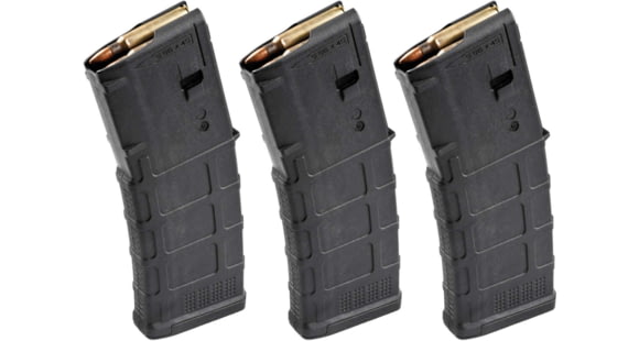 Image of Magpul Industries PMAG GEN M3 AR-15/M16/M4 Rifle Magazine, .223 Rem/5.56x45mm NATO, 30 Round, Black, 3 Pack, Polymer, MAG557-BLK-30RD