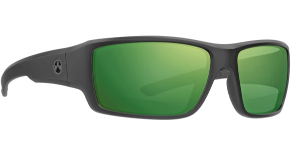 Image of Magpul Industries Ascent Shooting Glasses, Black Frame, Violet Lens/Green Mirror, MAG1132-1-001-4050