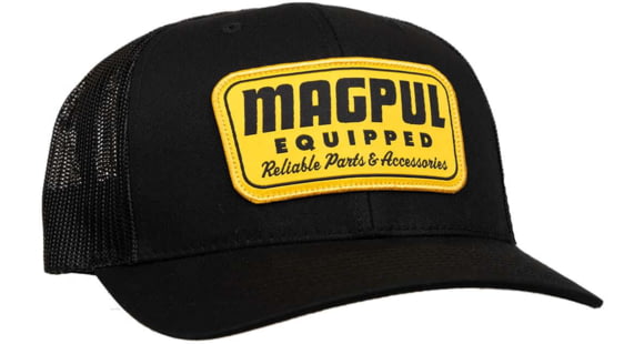 Image of Magpul Industries Equipped Trucker Hat, Black, One Size, MAG1179-001