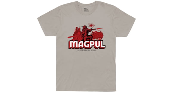 Image of Magpul Industries Nonstop Polymer Action T-Shirt - Men's, Silver, 2XL, MAG1221-040-2XL