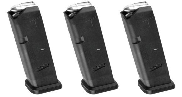 Image of Magpul Industries PMAG 10 GL9, Glock 17 10-Round 9mm Magazine, Black, 3-Pack, MAG801-BLK