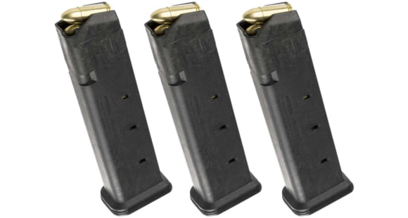 Image of Magpul Industries PMAG GL9 Glock 17/19/26/34/45 Pistol Magazine, 9mm Luger, 21 Round, Black, 3 Pack