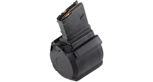 Image of Magpul Industries PMAG GEN M3 AR-10/M110/SR25 Drum Rifle Magazine, .308 Win/7.62x51mm NATO, 50 Round, Black, 1 Pack, Polymer, MGMPI993BLK-50RD